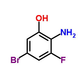2-Amino-5-bromo-3-fluorophenol结构式