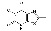 6-hydroxy-2-methyl-4H-thiazolo[5,4-d]pyrimidine-5,7-dione结构式