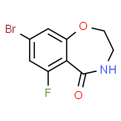 8-溴-6-氟-3,4-二氢苯并[f][1,4]氧氮杂卓-5(2H)-酮结构式