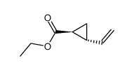 Cyclopropanecarboxylic acid, 2-ethenyl-, ethyl ester, (1S,2R)- (9CI) Structure