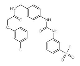Benzenesulfonylfluoride,3-[[[[4-[[[2-(3-chlorophenoxy)acetyl]amino]methyl]phenyl]amino]carbonyl]amino]- structure