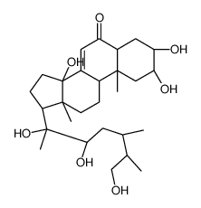 (22R)-2β,3β,14,20,22,26-Hexahydroxy-5β-ergost-7-en-6-one structure