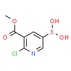 (2-Chloro-5-(methoxycarbonyl)pyridin-3-yl)boronic acid结构式