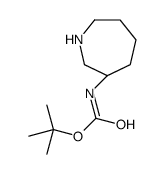 (S)-氮杂环庚烷-3-氨基甲酸叔丁酯结构式