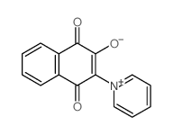 Pyridinium,1-(1,4-dihydro-3-hydroxy-1,4-dioxo-2-naphthalenyl)-, inner salt结构式