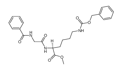 N2-(N-benzoyl-glycyl)-N6-benzyloxycarbonyl-L-lysine methyl ester Structure