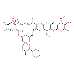 (25S)-CYCLOHEXYL-25-DE(SEC-BUTYL)- 5-DEMETHOXY-5-OXO-22,23-DIHYDROAVERMECTIN A1A Structure