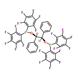 (1R,2R)-1,2-Diphenyl-1,2-ethanediyl bis[bis(pentafluorophenyl)(phosphinite)]结构式