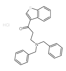 1-Propanone,1-benzo[b]thien-3-yl-3-[bis(phenylmethyl)amino]-,hydrochloride (1:1) Structure