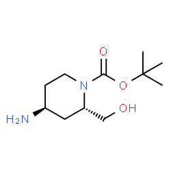 (2S,4S)-tert-Butyl 4-amino-2-(hydroxymethyl)piperidine-1-carboxylate Structure