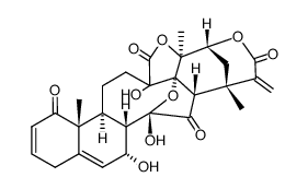 (16S,22R)-14α,17α-Epoxy-7α,13,14,20,22-pentahydroxy-1,15-dioxo-16,24-cyclo-13,14-secoergosta-2,5,25(27)-triene-18,26-dioic acid 18,20:26,22-dilactone structure