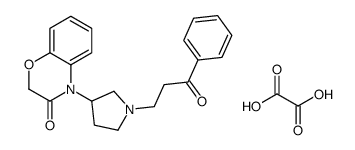 2-hydroxy-2-oxoacetate,4-[1-(3-oxo-3-phenylpropyl)pyrrolidin-1-ium-3-yl]-1,4-benzoxazin-3-one Structure