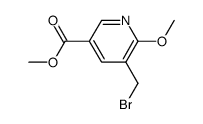 Methyl 5-(bromomethyl)-6-Methoxynicotinate结构式