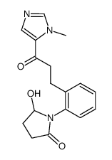 5-hydroxy-1-{2-[3-(3-methyl-3H-imidazol-4-yl)-3-oxo-propyl]-phenyl}-pyrrolidin-2-one Structure