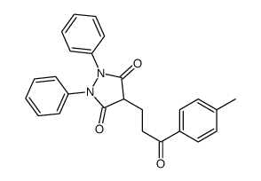4-[3-(4-methylphenyl)-3-oxopropyl]-1,2-diphenylpyrazolidine-3,5-dione结构式
