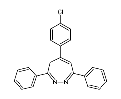 5-(4-chlorophenyl)-3,7-diphenyl-4H-1,2-diazepine结构式