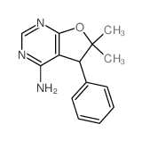 Furo[2,3-d]pyrimidin-4-amine,5,6-dihydro-6,6-dimethyl-5-phenyl- structure