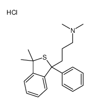 3-(3,3-dimethyl-1-phenyl-2-benzothiophen-1-yl)propyl-dimethylazanium,chloride Structure