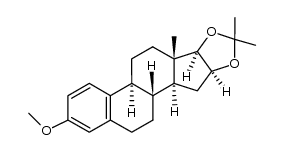 16β,17β-isopropylidenedioxy-3-methoxy-estra-1,3,5(10)-triene结构式