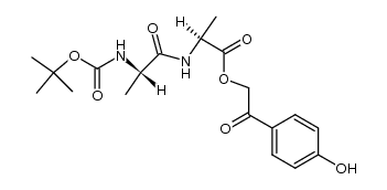2-(4-hydroxyphenyl)-2-oxoethyl 2-((S)-2-((tert-butoxycarbonyl)amino)propanamido)propanoate Structure