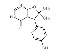 Furo[2,3-d]pyrimidin-4(3H)-one,5,6-dihydro-6,6-dimethyl-5-(4-methylphenyl)- Structure