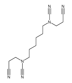 6-[cyano(2-cyanoethyl)amino]hexyl-(2-cyanoethyl)cyanamide Structure