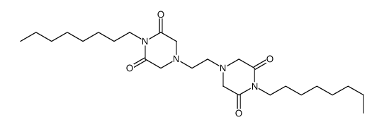 1-octyl-4-[2-(4-octyl-3,5-dioxopiperazin-1-yl)ethyl]piperazine-2,6-dione结构式