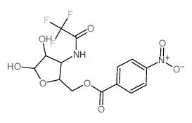 [4,5-dihydroxy-3-[(2,2,2-trifluoroacetyl)amino]oxolan-2-yl]methyl 4-nitrobenzoate结构式