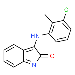 3-[(3-chloro-2-methylphenyl)imino]-1,3-dihydro-2H-indol-2-one结构式