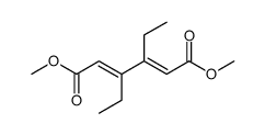 (2E,4E)-3,4-Diethyl-2,4-hexadienedioic acid dimethyl ester structure