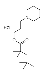 3-Piperidinopropyl 2,2,4,4-tetramethylvalerate hydrochloride structure