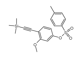 3-methoxy-4-((trimethylsilyl)ethynyl)phenyl 4-methylbenzenesulfonate结构式
