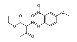 ethyl 2-[(4-methoxy-2-nitrophenyl)diazenyl]-3-oxobutanoate Structure