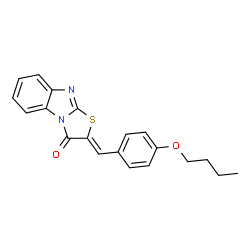 2-(4-butoxybenzylidene)[1,3]thiazolo[3,2-a]benzimidazol-3(2H)-one结构式