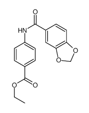 ethyl 4-(1,3-benzodioxole-5-carbonylamino)benzoate结构式