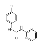 3-(4-chlorophenyl)-1-pyrimidin-2-yl-urea结构式