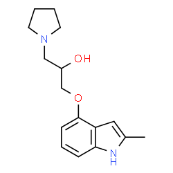 1-(2-METHYL-1H-INDOL-4-YLOXY)-3-PYRROLIDIN-1-YL-PROPAN-2-OL结构式