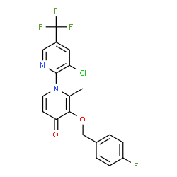 1-[3-CHLORO-5-(TRIFLUOROMETHYL)-2-PYRIDINYL]-3-[(4-FLUOROBENZYL)OXY]-2-METHYL-4(1H)-PYRIDINONE结构式