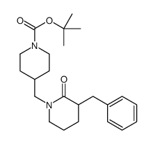 1-Boc-4-(3-benzyl-2-oxopiperidin-1-ylmethyl)piperidine结构式