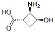 Cyclobutanecarboxylic acid, 2-amino-3-hydroxy-, (1S,2R,3S)- (9CI) Structure
