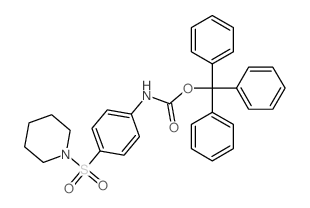 Carbamic acid,[4-(1-piperidinylsulfonyl)phenyl]-, triphenylmethyl ester (9CI) picture