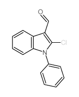 2-chloro-1-phenyl-indole-3-carbaldehyde Structure
