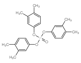 4-bis(3,4-dimethylphenoxy)phosphoryloxy-1,2-dimethyl-benzene structure