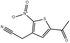 (5-acetyl-2-nitrothiophen-3-yl)acetonitrile Structure