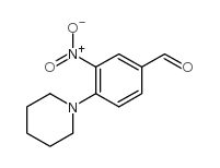 3-硝基-4-(1-哌啶基)苯甲醛结构式