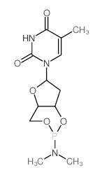 1-(4-dimethylamino-3,5,9-trioxa-4-phosphabicyclo[4.3.0]non-8-yl)-5-methyl-pyrimidine-2,4-dione Structure