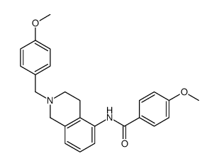 4-methoxy-N-[2-[(4-methoxyphenyl)methyl]-3,4-dihydro-1H-isoquinolin-5-yl]benzamide Structure