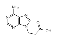 6-氨基-9H-嘌呤-9-丙酸结构式