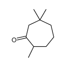 2,6,6-trimethylcycloheptan-1-one Structure