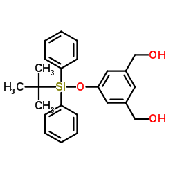 5-(叔丁基二苯基硅氧基)-1,3-苯二甲醇结构式